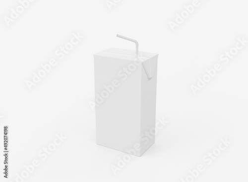 3d 250ml Milk  Juice Cardboard Mockup