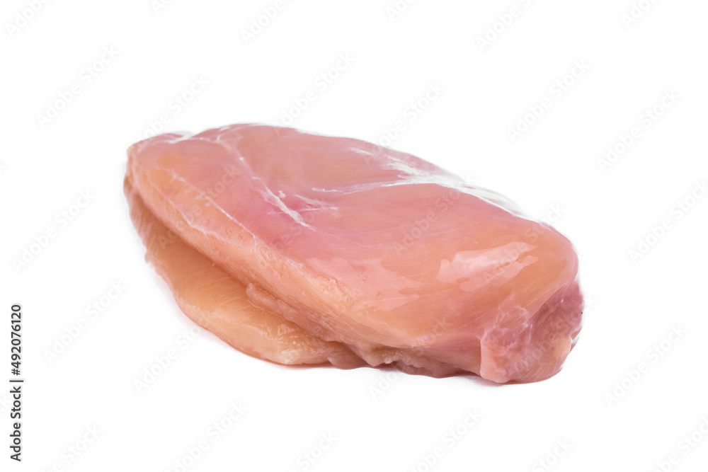 Raw Chicken fillets on white isolated background Raw Chicken fillets on white isolated background