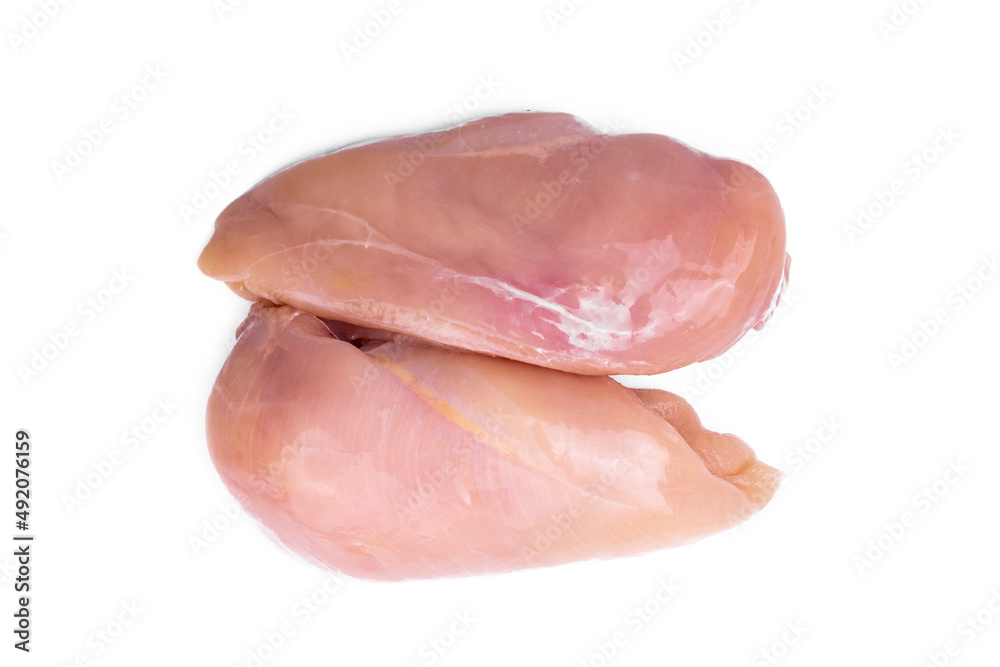 Raw Chicken breast on white background. Raw Chicken breast on white background.