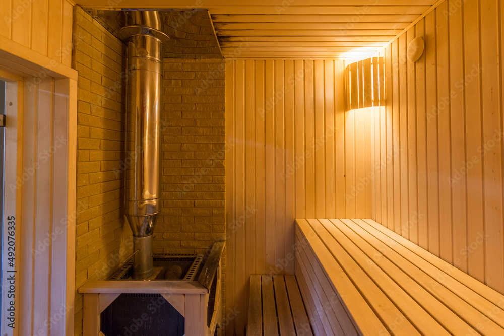 interior of empty dry finnish and russian sauna bath interior of empty dry finnish and russian sauna bath