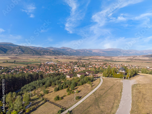Aerial view of Chavdar village in Bulgaria