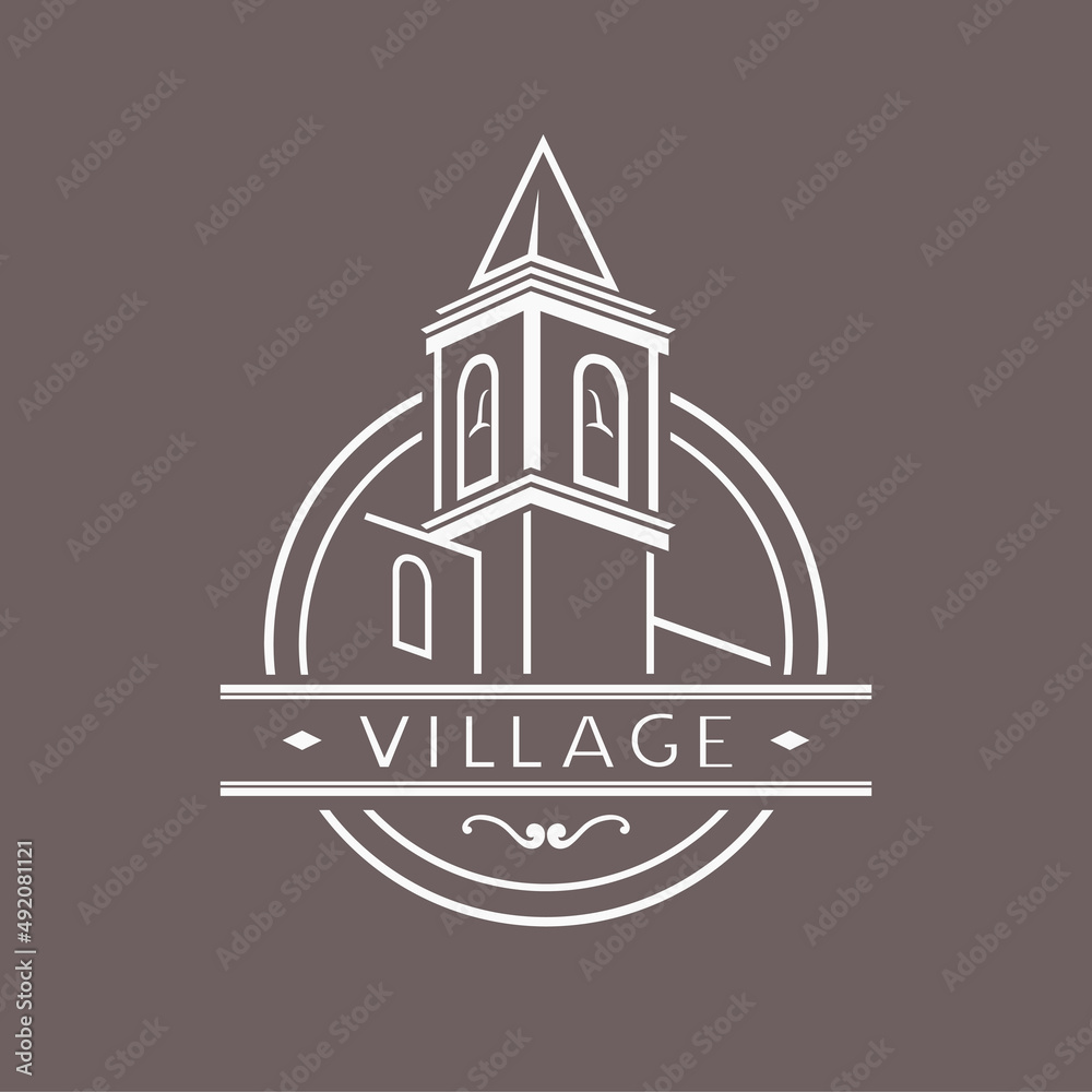 Village elegant emblem