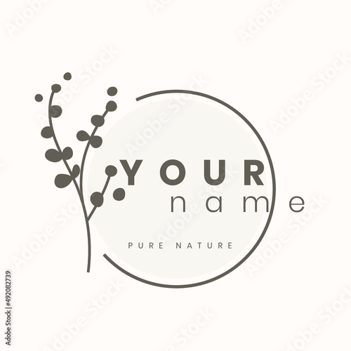 black and white background with minimalistic logotype. brand booking for the company. logotype beauty cosmetics