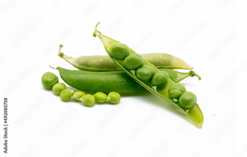 peas vegetable bean isolated on white background peas vegetable bean isolated on white background