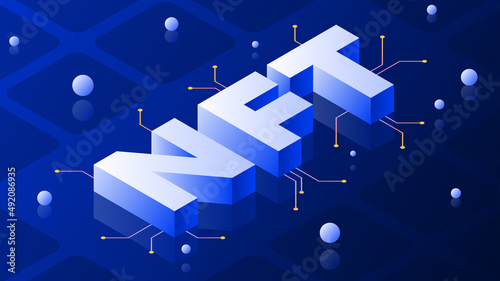 NFT Isometric Concept Illustration