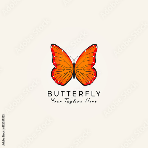 butterfly logo vector illustration art. illustration vector nature design