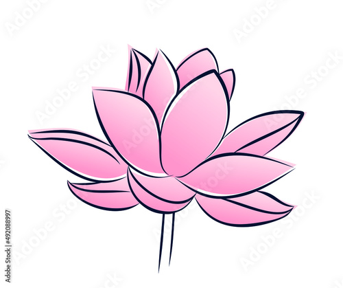 A symbol of the stylized lotus.   


