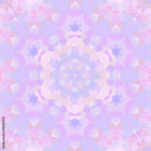 Funky Colorful Pastel Hippie Boho Abstract Digital Symmetrical Mandala Art