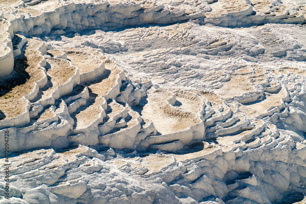 Fototapeta premium Naturally occurring limestone sediment pools