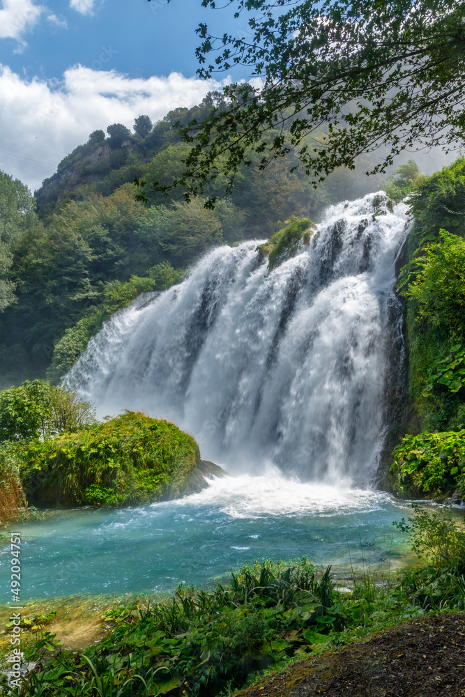 Marmore falls, Cascata delle Marmore, in Umbria region, Italy Marmore falls, Cascata delle Marmore, in Umbria region, Italy