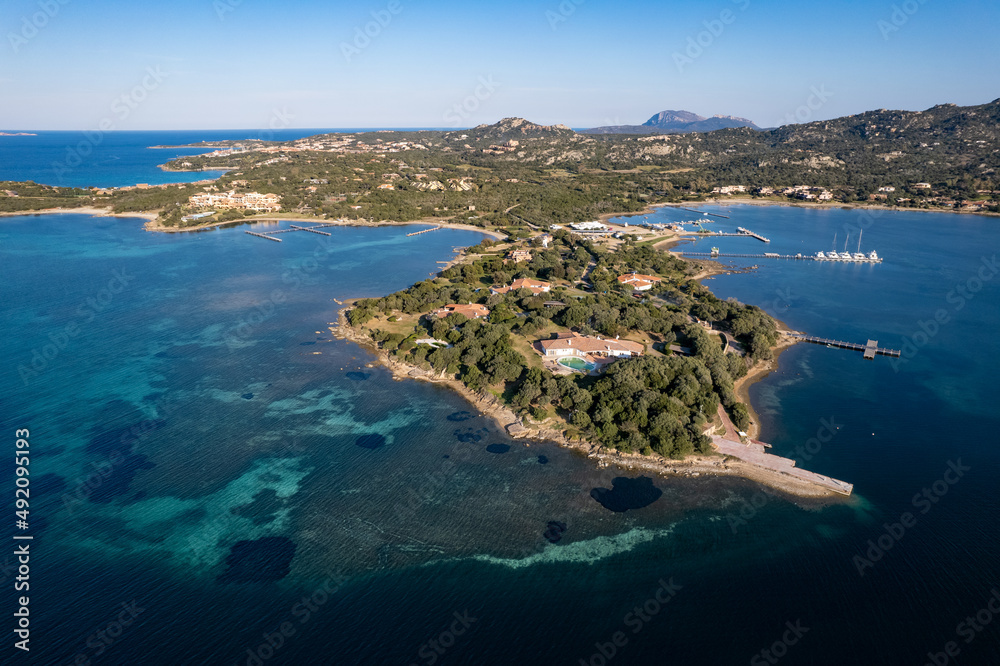 Sardegna: veduta aerea di Punta Asfodeli, nei pressi di Olbia.