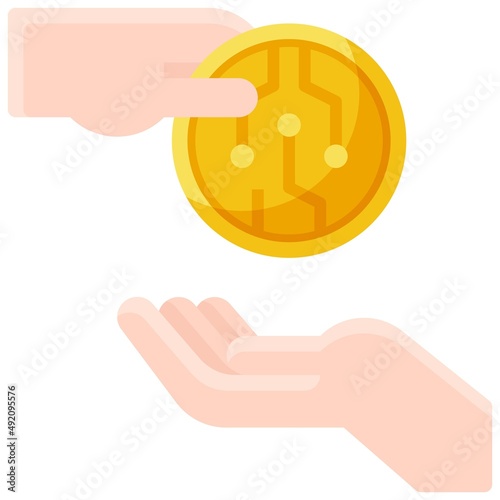 Lending icon, DeFi related vector illustration