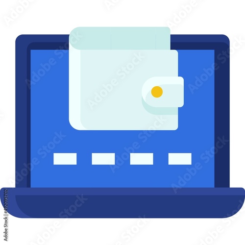 Digital wallet icon, DeFi related vector illustration