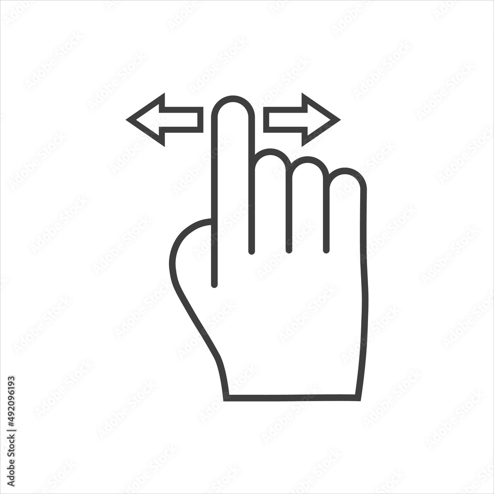 swipe icon on white background. EPS 10. Vector swipe icon on white background. EPS 10. Vector