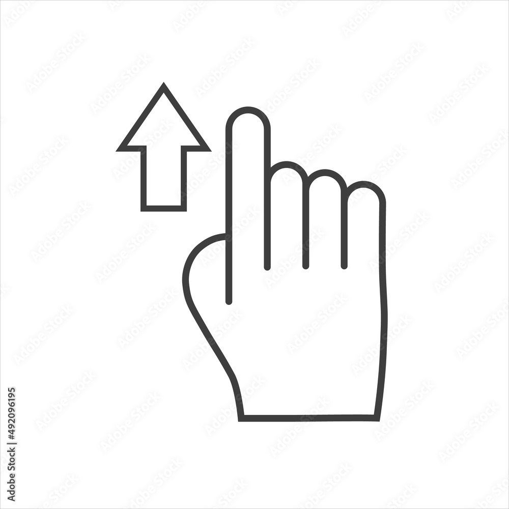 Obraz premium swipe icon on white background. EPS 10. Vector