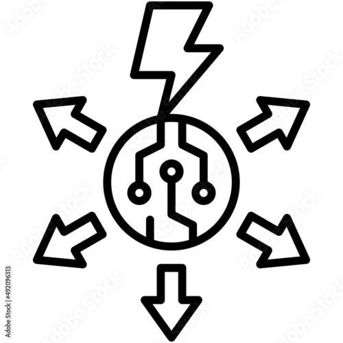 Liquidation icon, DeFi related vector illustration