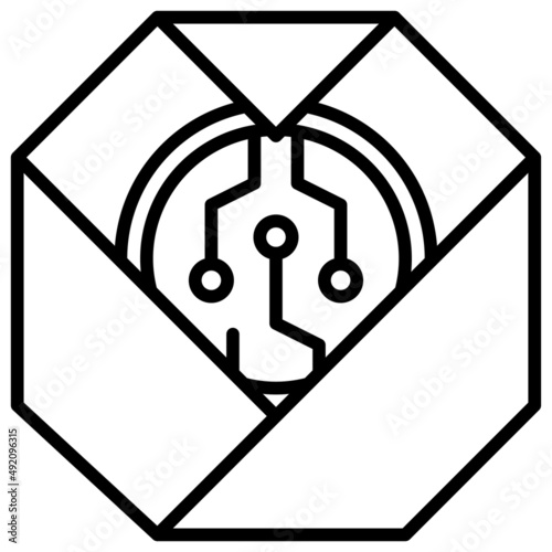 Wrap icon, DeFi related vector illustration