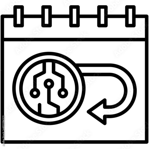 Return of investment icon, DeFi related vector illustration