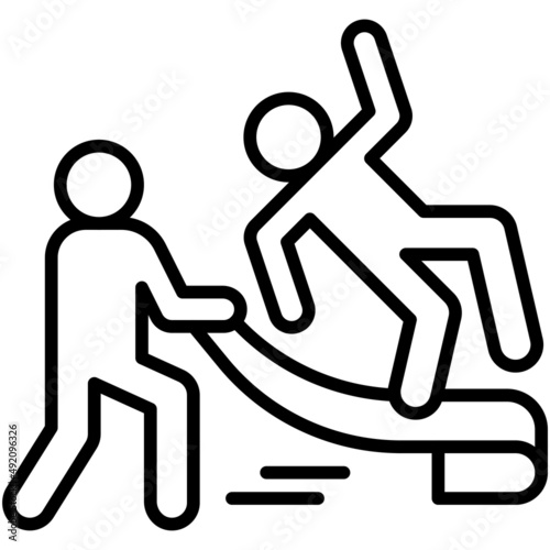 Rug pull icon, DeFi related vector illustration
