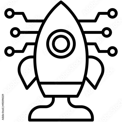 Launchpad icon, DeFi related vector illustration
