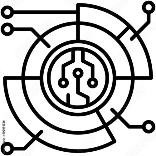 Tokenomic icon, DeFi related vector illustration