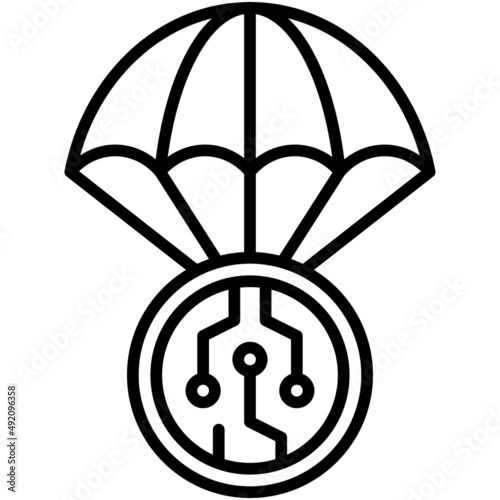 Airdrop icon, DeFi related vector illustration