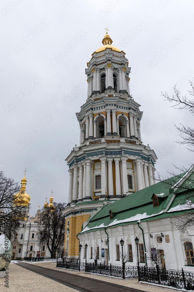 Cells of the cathedral elders (18th century) and the Great Lavra Bell Tower (1731-1745), Upper Lavra, Kyiv, Ukraine