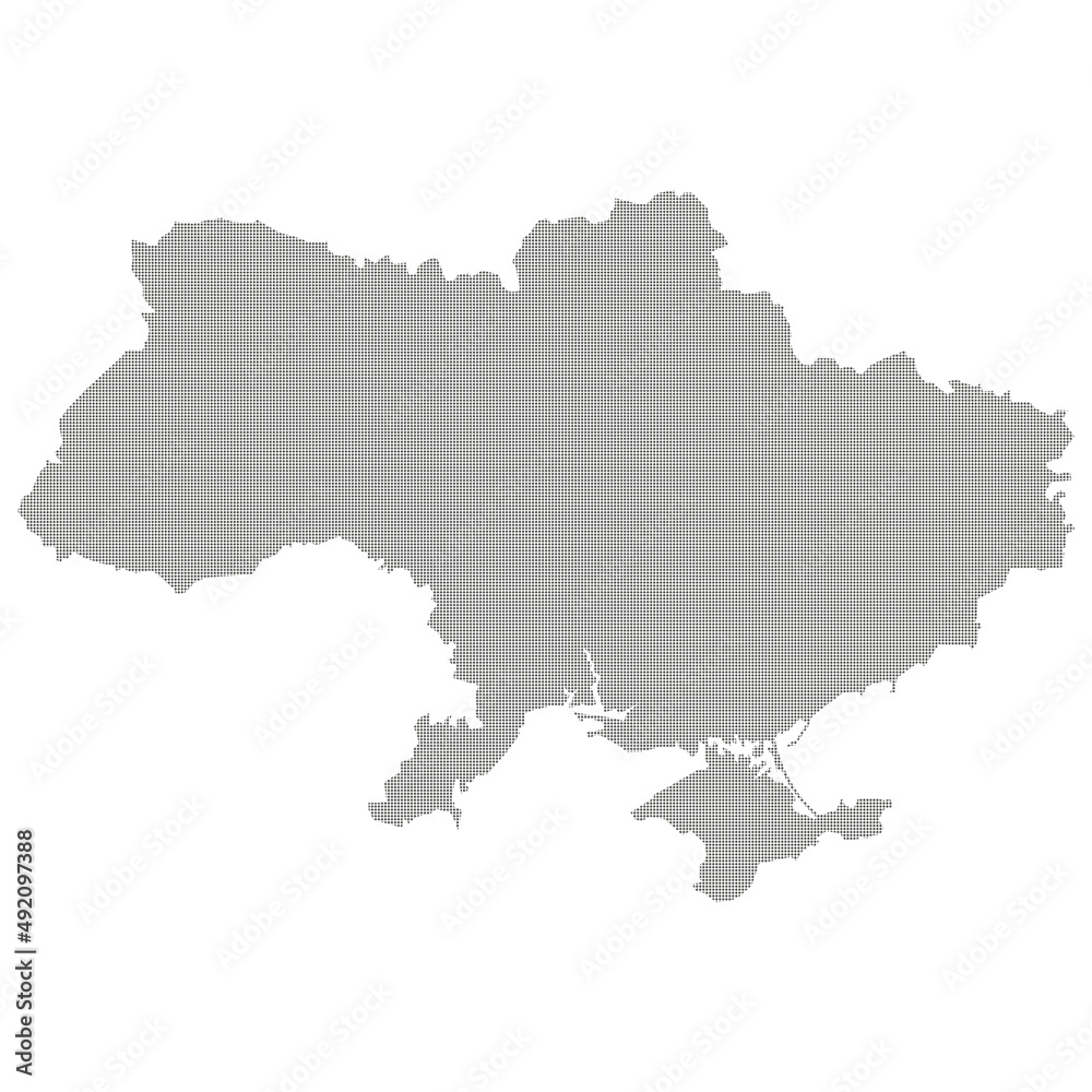 Ukraine Map - World Map International vector template with High detailed including black and grey outline color isolated on transparent background.