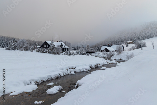 Jizerka settlemen, parts village Korenov, Liberec region, Northern Bohemia, Czech Republic photo