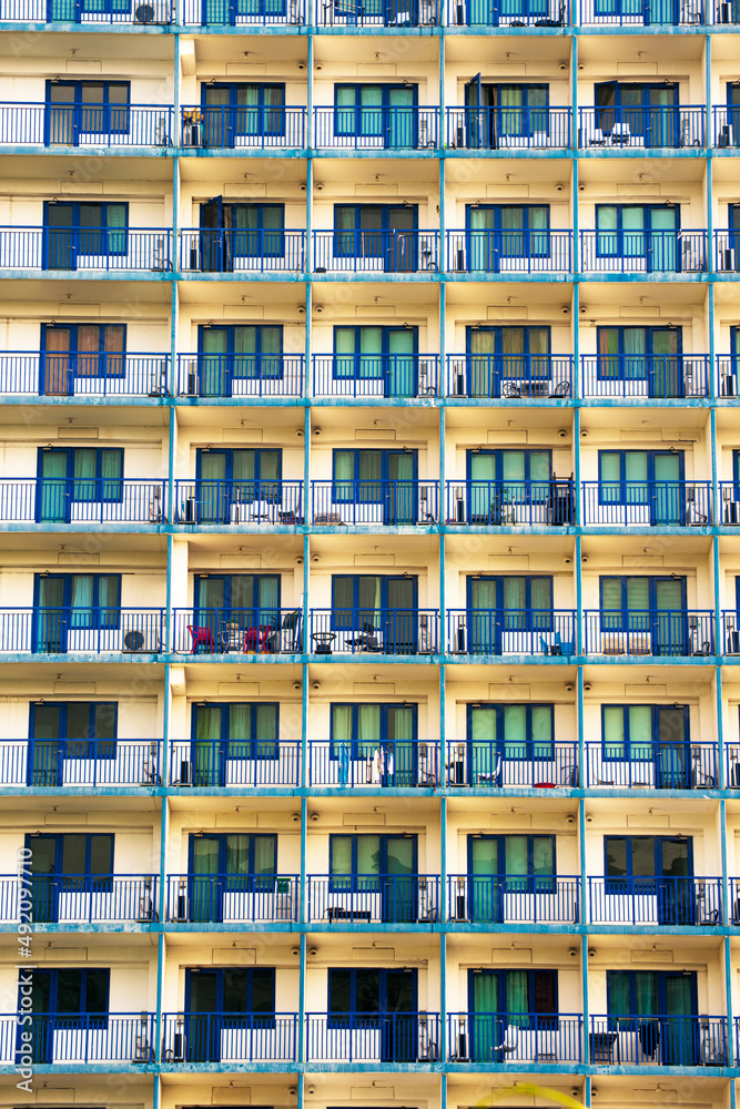 Modern apartment building in Manila, Philippines