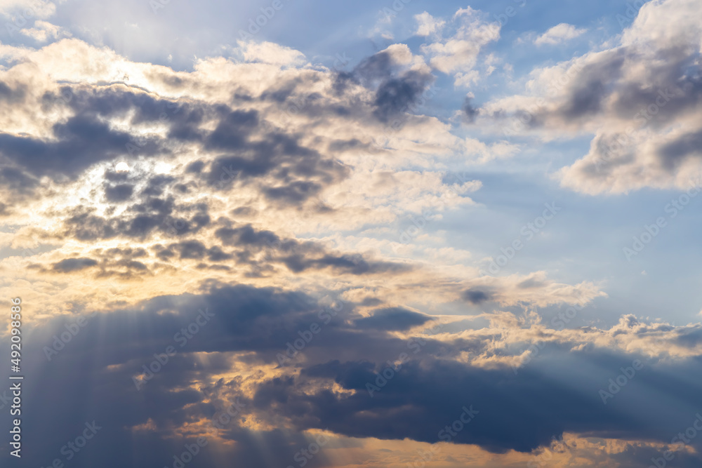 Beautiful sky with cloud before sunset