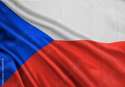Czech Republic Flag silk background