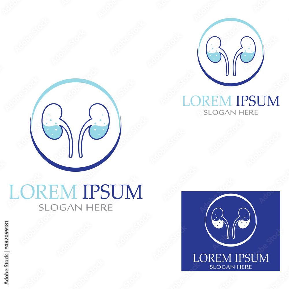 Kidney health and kidney care logo using icon design concept vector illustration Kidney health and kidney care logo using icon design concept vector illustration