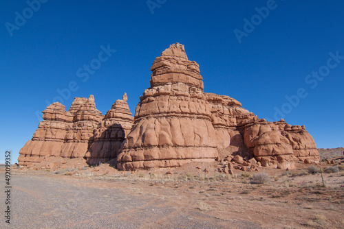 Rock formations along scenic Hwy 24, Utah