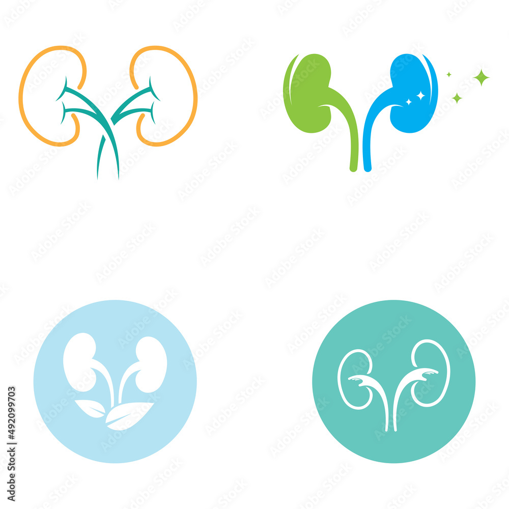 Kidney health and kidney care logo using icon design concept vector illustration Kidney health and kidney care logo using icon design concept vector illustration