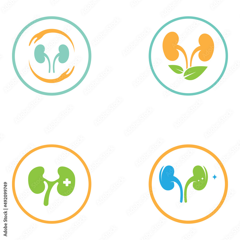 Kidney health and kidney care logo using icon design concept vector illustration Kidney health and kidney care logo using icon design concept vector illustration