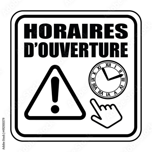 Logo horaires d'ouverture.