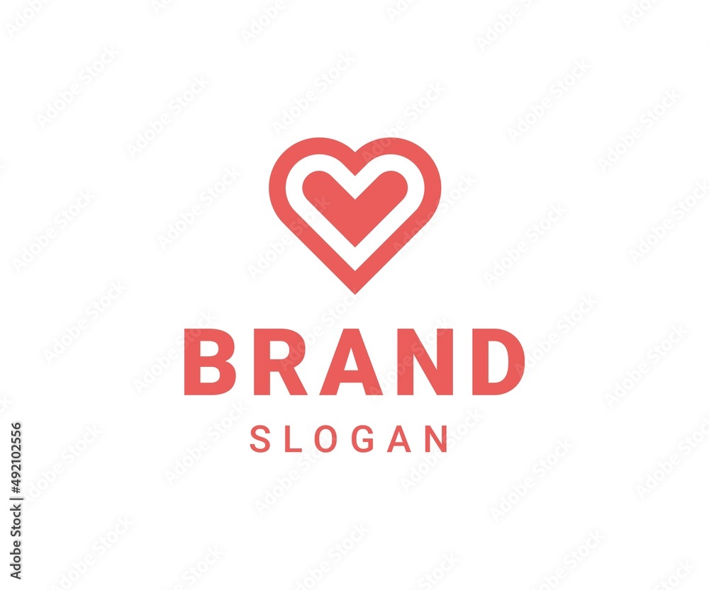 Unique Heart Logo Design. Unique Heart Logo Design.