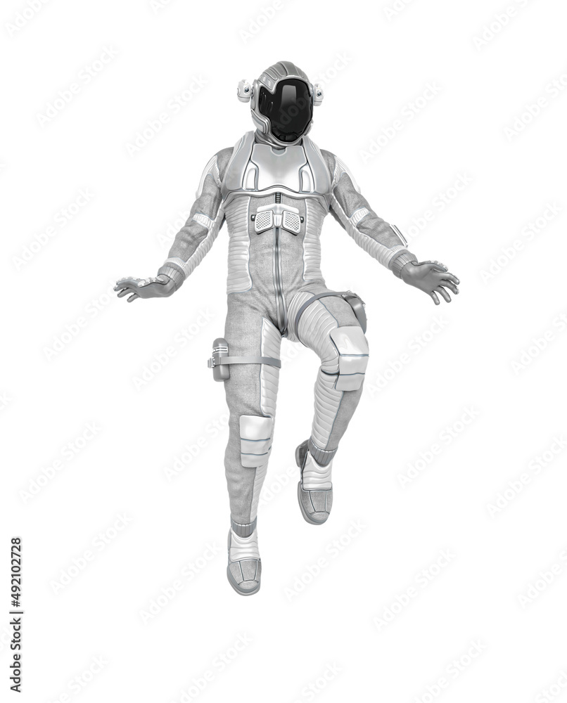 astronaut explorer is floating and landing astronaut explorer is floating and landing