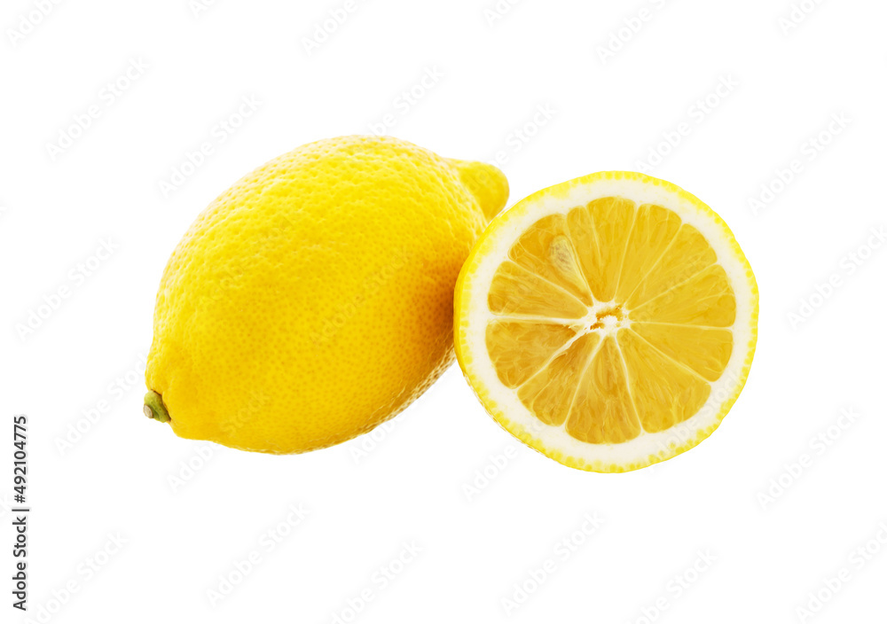 Lemon fruit on white Lemon fruit on white