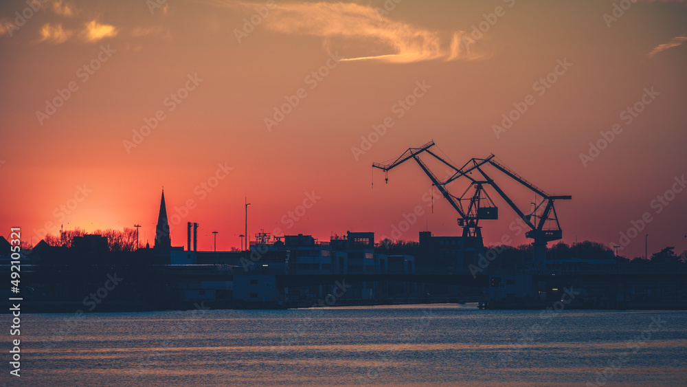 Obraz premium Wilhelmshaven Sunset