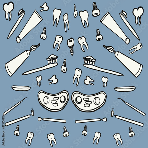 dentistry,dentist,dental treatment,teeth,prosthetics,dentist's medical instruments,tooth brushing brush,tooth brushing paste,dental shunt,dentist's print,doctor's print