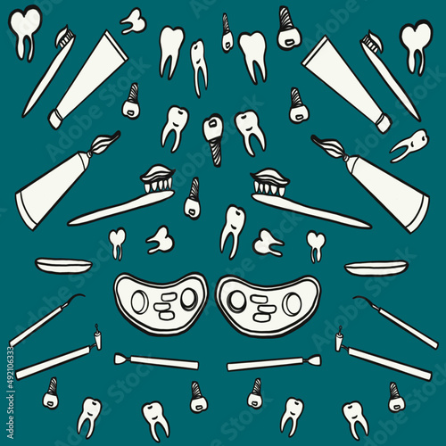 dentistry,dentist,dental treatment,teeth,prosthetics,dentist's medical instruments,tooth brushing brush,tooth brushing paste,dental shunt,dentist's print,doctor's print