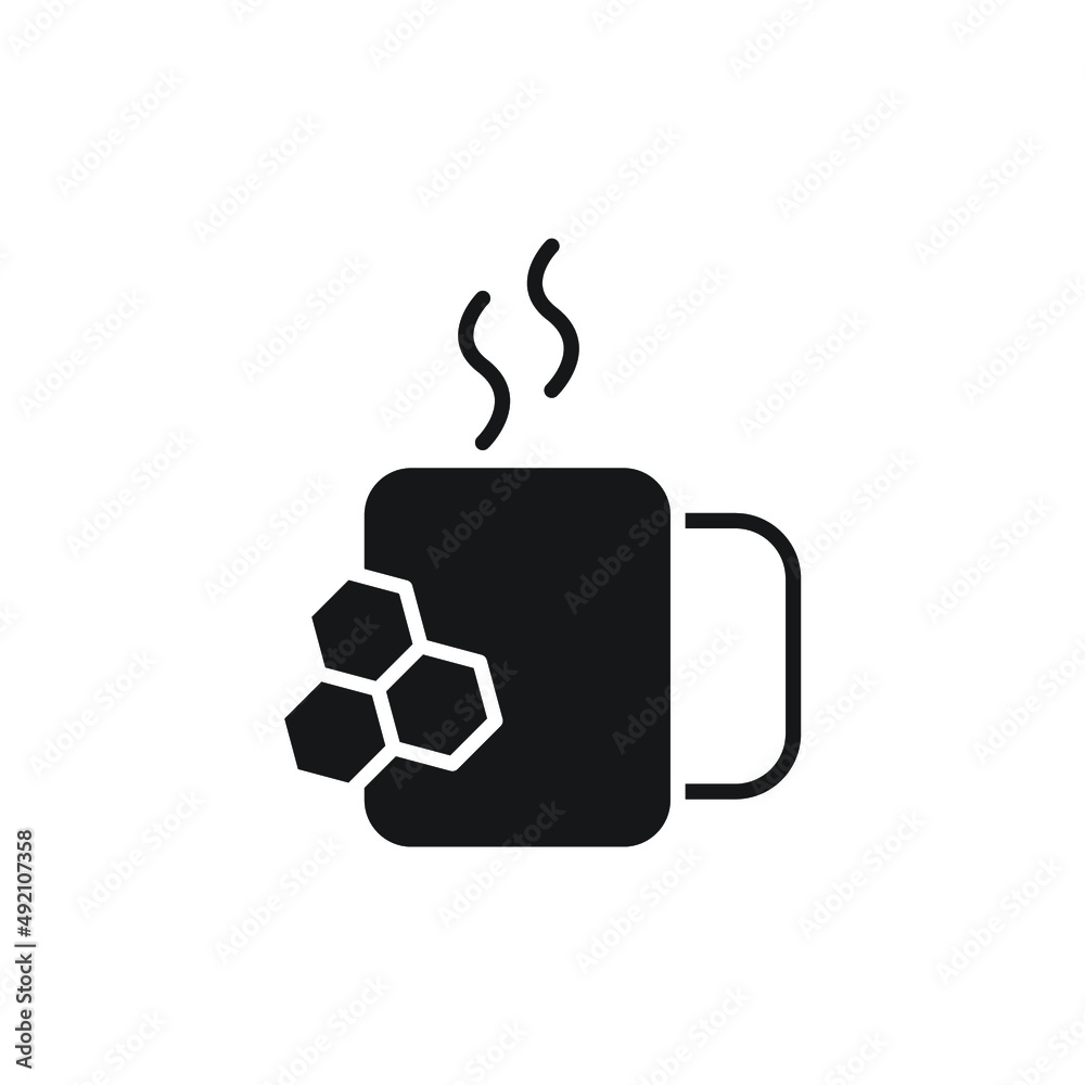 honey tea icons symbol vector elements for infographic web honey tea icons symbol vector elements for infographic web