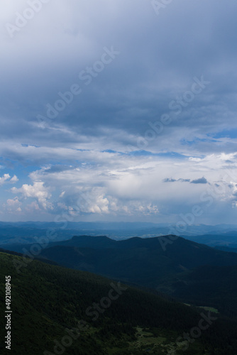 beautiful carpathian mountains, road, hills, forest, ukrainene © Тарас Белецкий