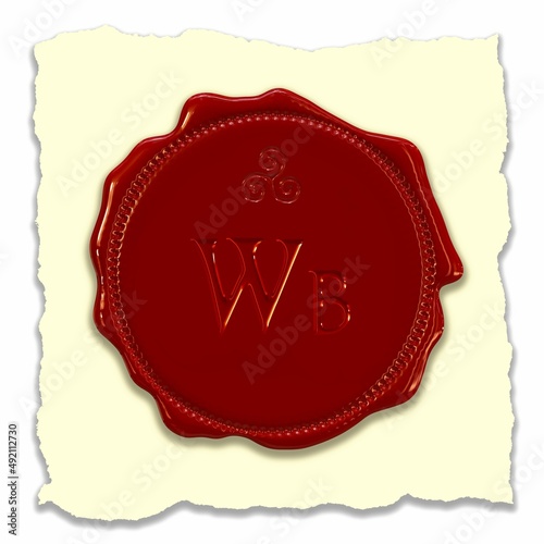 Red wax seal WB celtic