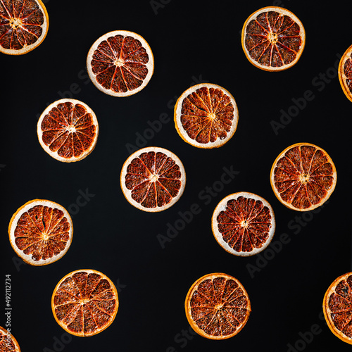 Pattern made by dry orange slices