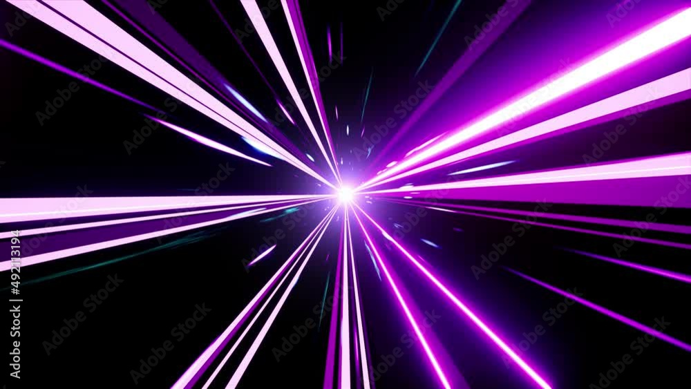 Shining Purple Light Rays in Hyperspace