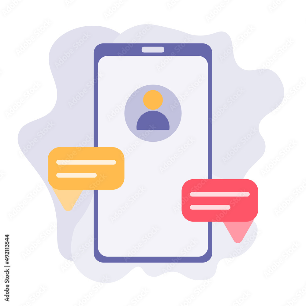 Chatting apps flat icon. Ready to use for website mobile app presentation and any other projects. Suitable for any user interface and user experience Chatting apps flat icon. Ready to use for website mobile app presentation and any other projects. Suitable for any user interface and user experience