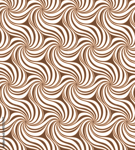 Seamless spiral pattern, geometric print.